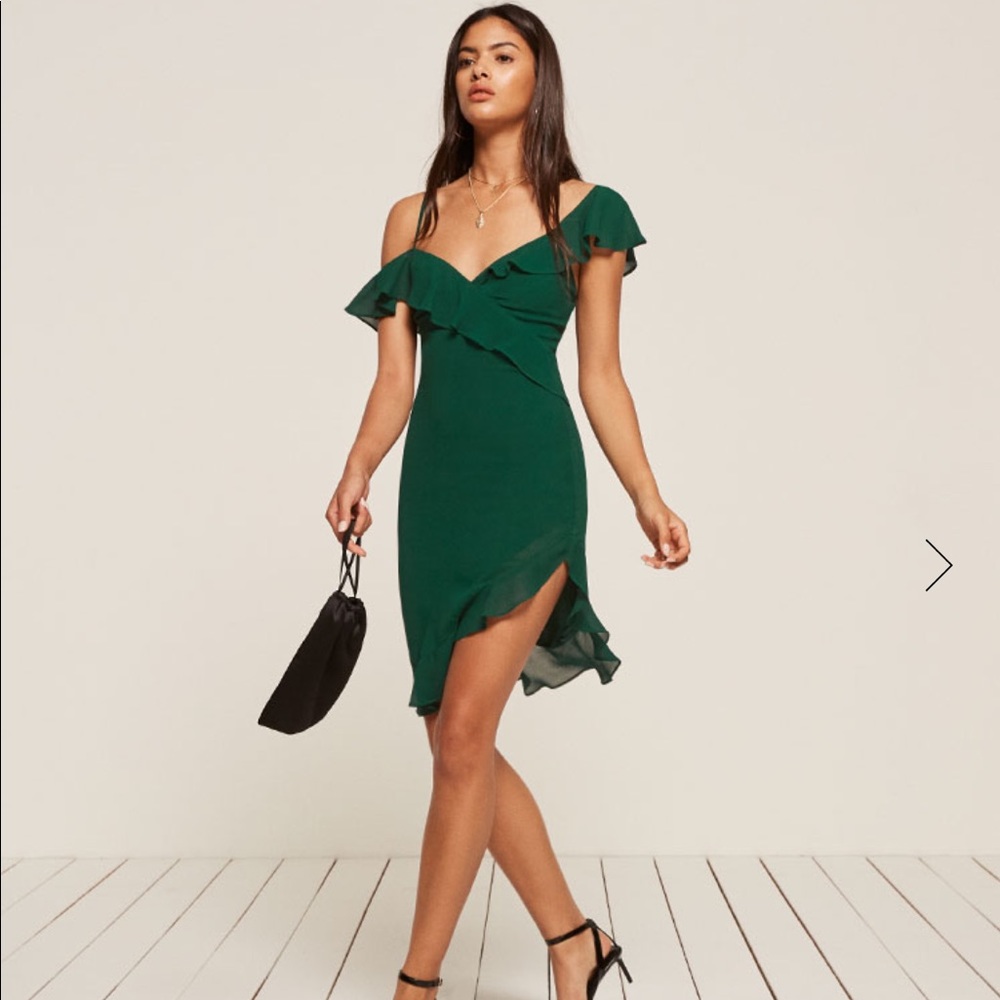 NWT Reformation Adora Dress in Spruce